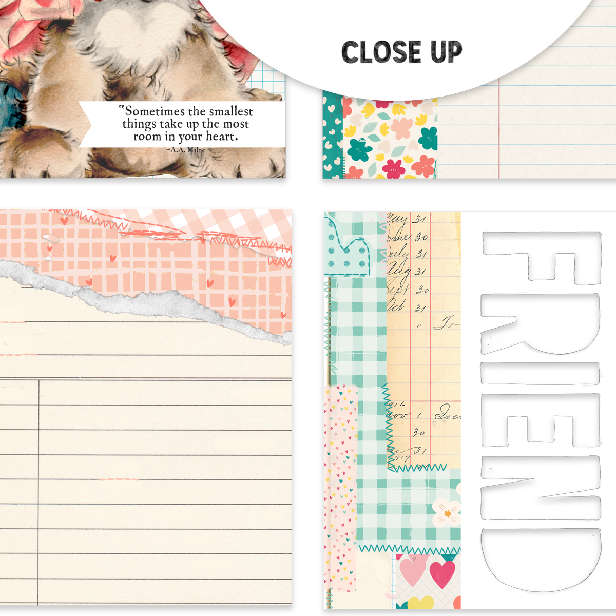 Pretty Little Studio – wholesale Utskärningar – Kärlek är vänlig 3x4 vänskapskort (Vänlighet)3