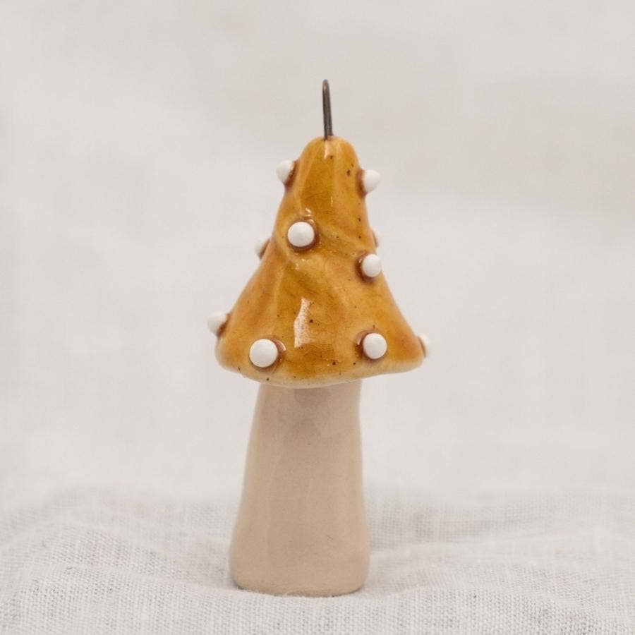 NaturoTheke - Wholesale Decorative Tabletop Object - Lucky mushroom hanging on a stalk (4.5cm-5.5cm) + rod2