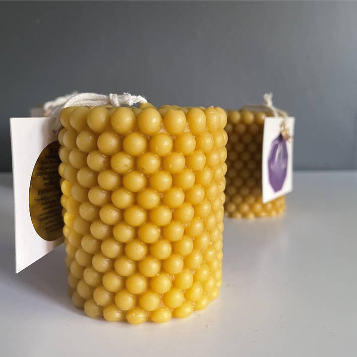 The Bubble Pillar Candle | Several Natural Scents Available for wholesale by Bee Luxx Candles