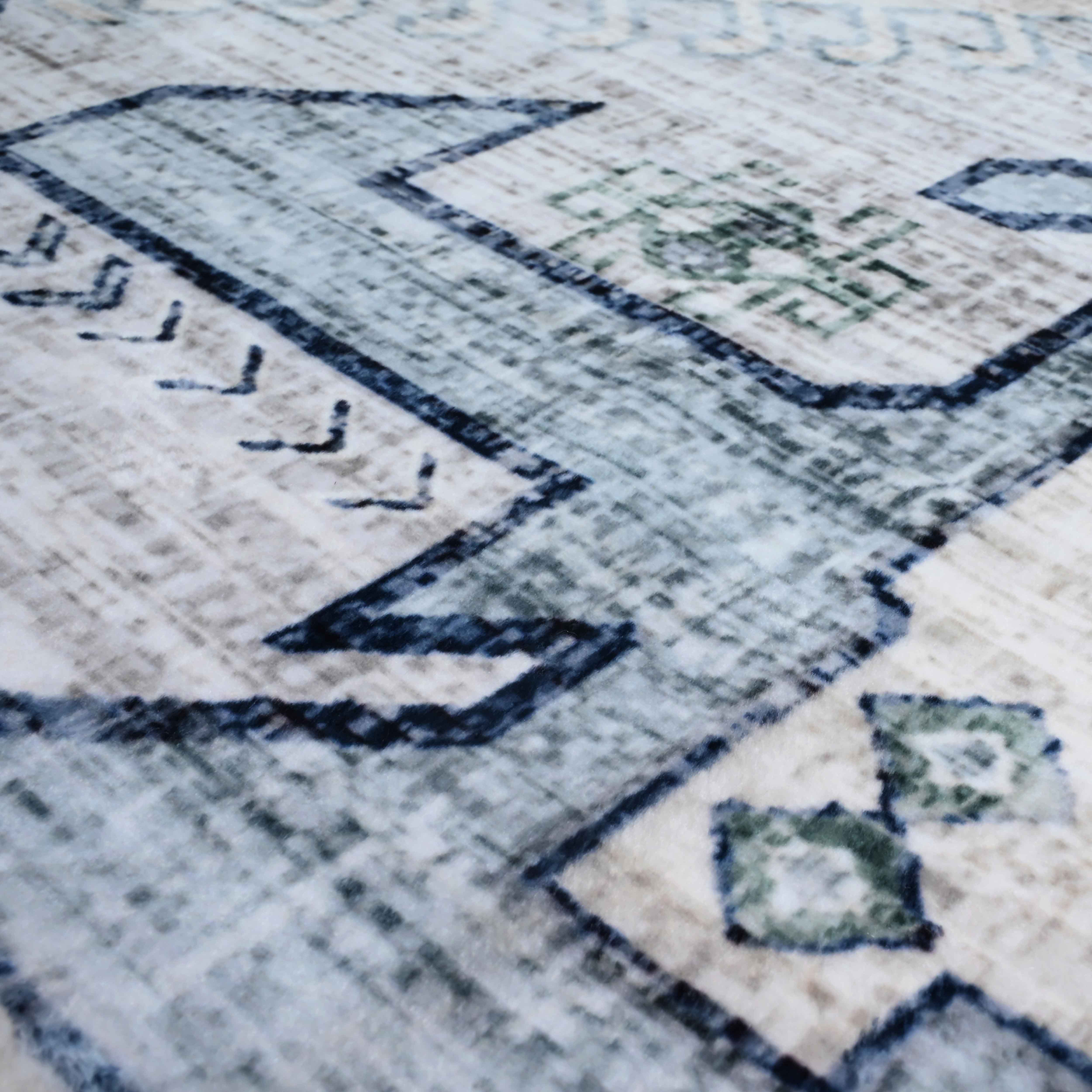 Bed Bath Fashions - Wholesale Area Rug - Bibb Home Washable Flannel Printed Accent Rug with Latex Bac13