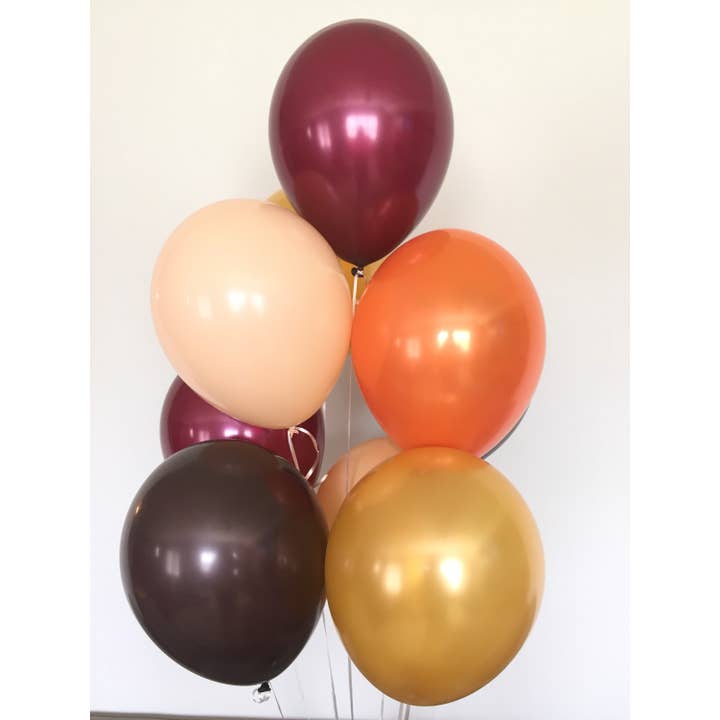 Hullaballoons – Engroshandel Ballon – Fall Blush og Bourgogne balloner | Sæt med 10 latexballoner