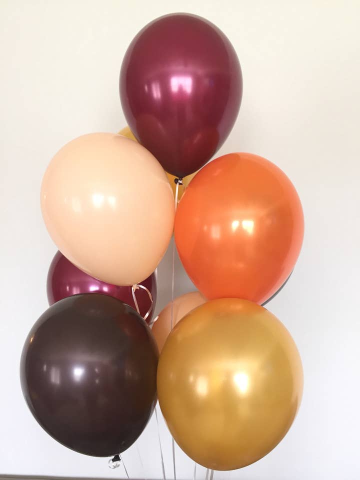 Herbst Blush und Burgunder Luftballons | Set mit 10 Latexball für den Großhandel von Hullaballoons