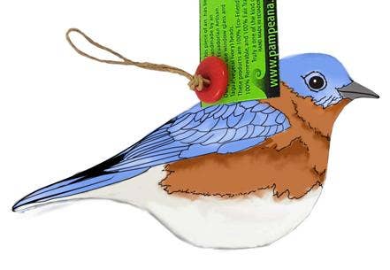 Pampeana – wholesale Ornament – Blue Bird Back Yard Bird Ornament / Suncatcher