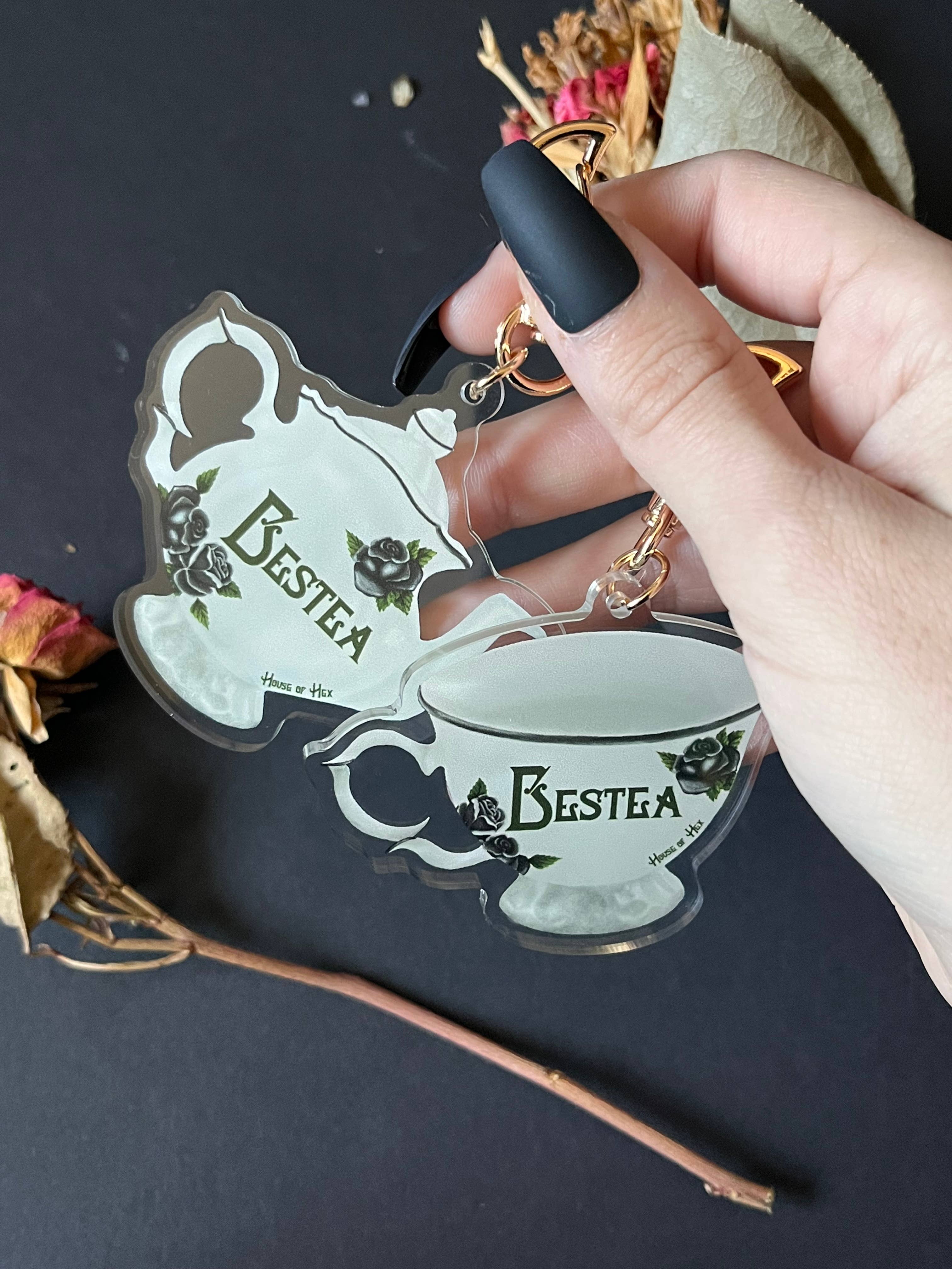 House of Hex – wholesale Keychain – Women's – Bestea Keychain Set | BFF | Tea party | Friendship4