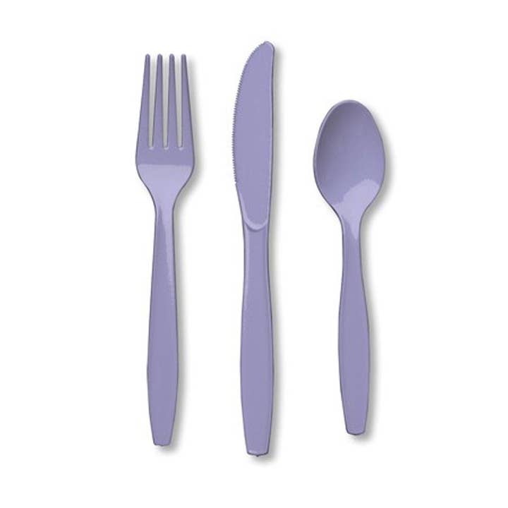 Premium plastbestik Luscious Lavender, kasse med 288 for engroshandel hos KT Supply