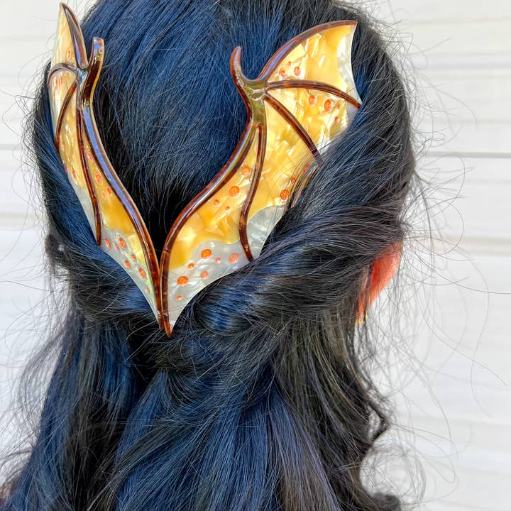 Blissfully Bookish Company - Wholesale Hair Accessories Set - Women's - Gold Dragon Wing Comb Set | Fantasy Gifts2