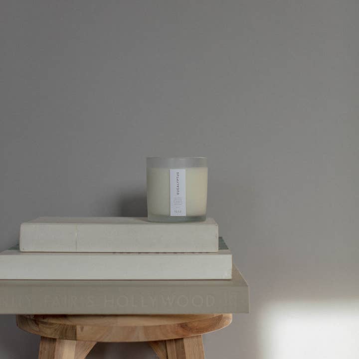 MAE - Wholesale Jar/Filled Candle - EUCALYPTUS CANDLE- 100% SOY AND ESSENTIAL OILS (HAND POURED)1