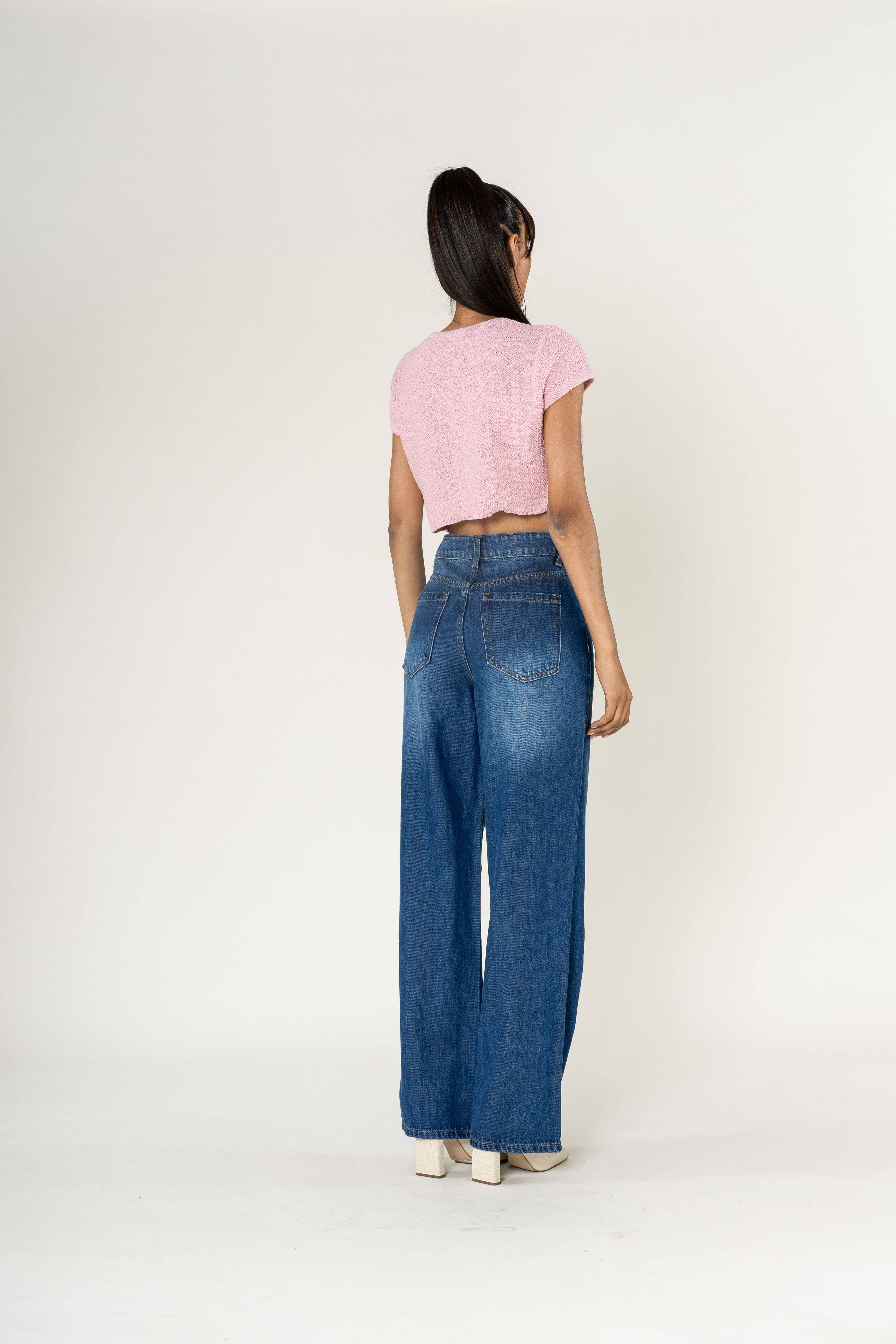 Nina Carter - Wholesale Jeans - Women's - Jean Lyocell Nina Carter large straight high waist T0013