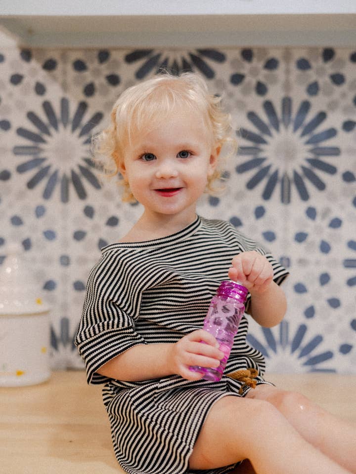 Winnie + Crew - Wholesale Top & Short Set - Kids - Oakley Waffle Set in Black Stripes