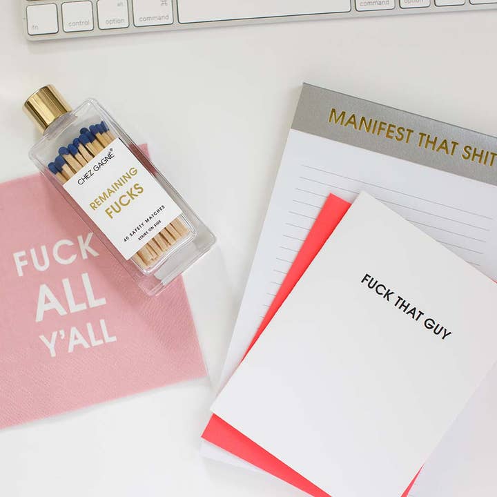 Chez Gagné - Wholesale Notepad - Manifest That Shit - Lined Notepad - Silver - 65 perforated pages - 5x8 2