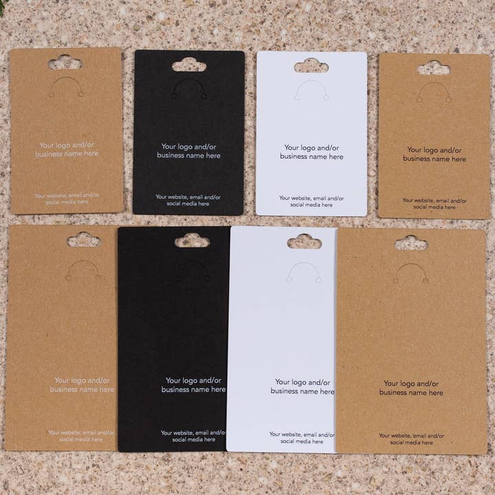 Fernery Designs – wholesale Återförsäljarskyltning – Anpassade tryckta Kraft Nyckelring Displaykort2