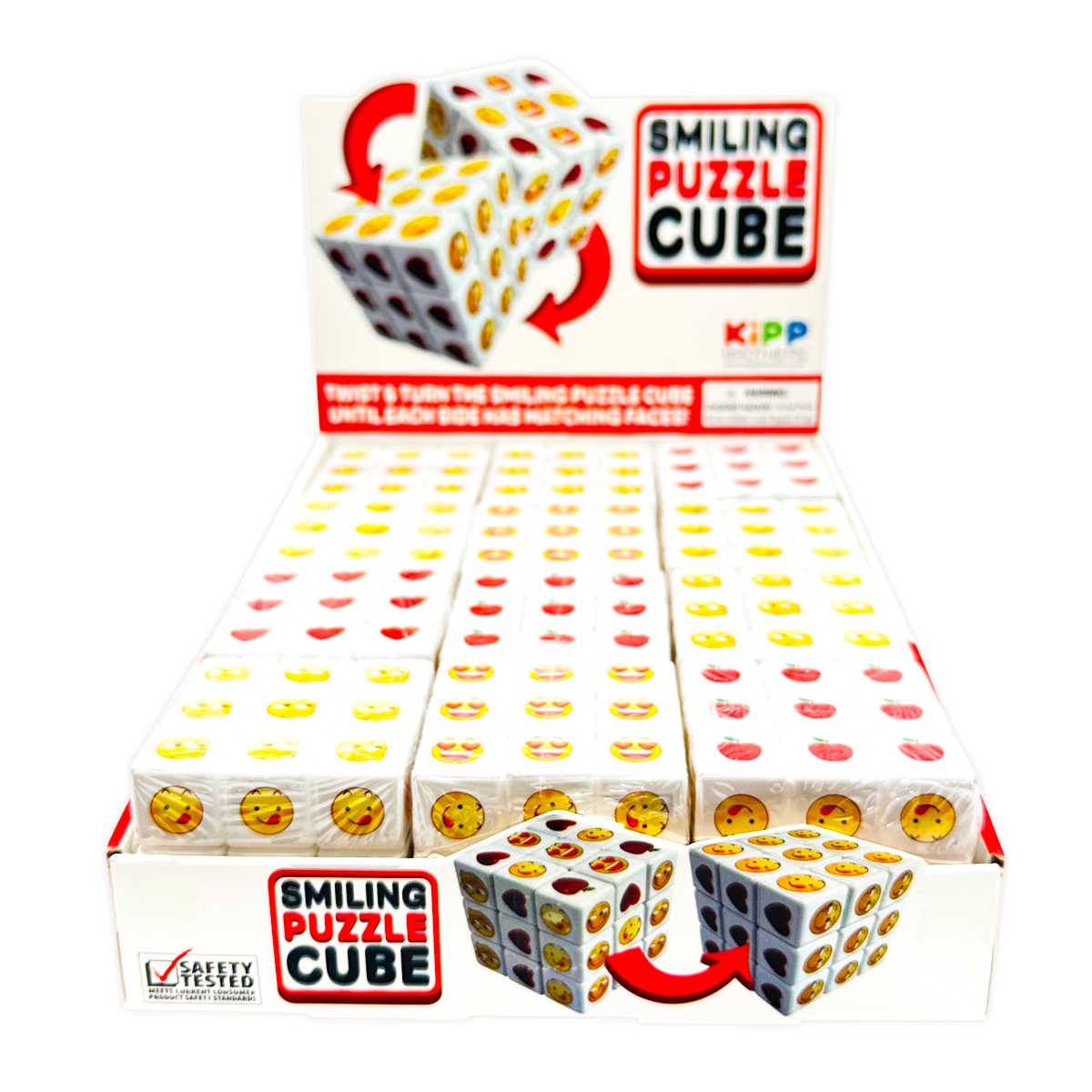 Novelty Brands - Wholesale Puzzle - Kids - Smiling Puzzle Cube Toy - 12/Display3