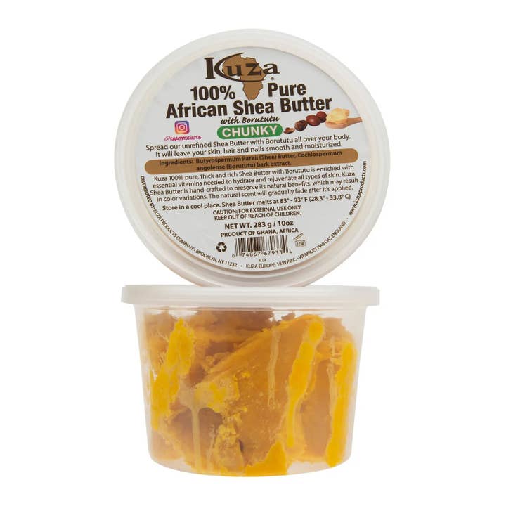 KT Supply - Wholesale Body Balm/Butter - Kuza 100 African Shea Butter W Borututu, Yellow Chunky, 10oz1
