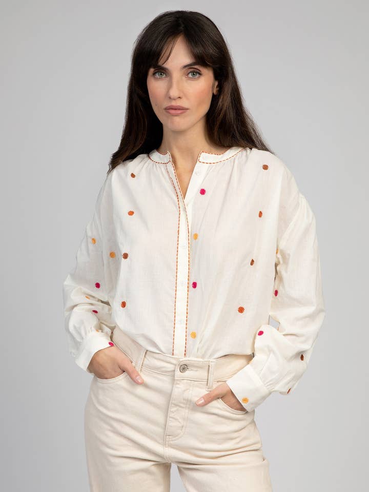 SADELE SHIRT ecru for wholesale by An'ge