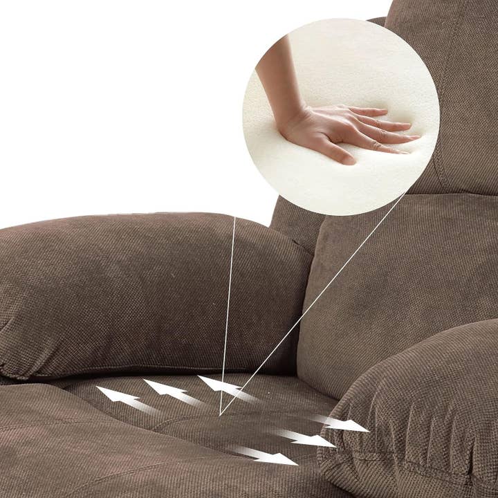 Corduroy Living Room Set Reclining Sofa Loveseat Taupe for wholesale on Faire4