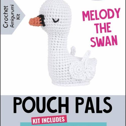 Creative World of Crafts - Wholesale Knitting/Crochet Supplies - Knitty Critters - Pouch Pals 3 - Melody The Swan