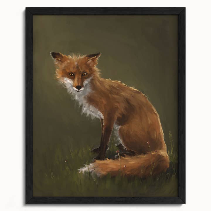 The Ugly Cat Studio - Wholesale Art Print - Forest Fox Oil Painting rt Print18