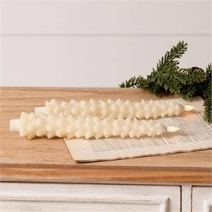 Audrey's Home & Gift - Wholesale Tapered Candle/Candlestick - Led Candle - Ivory Christmas Tree Taper (Pk/02)2