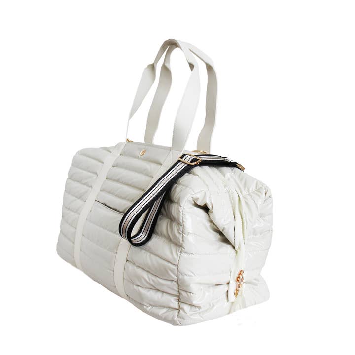 Lemonbella - Wholesale Weekender Bag - Women's - The Cassie Weekender Puffer Eggshell