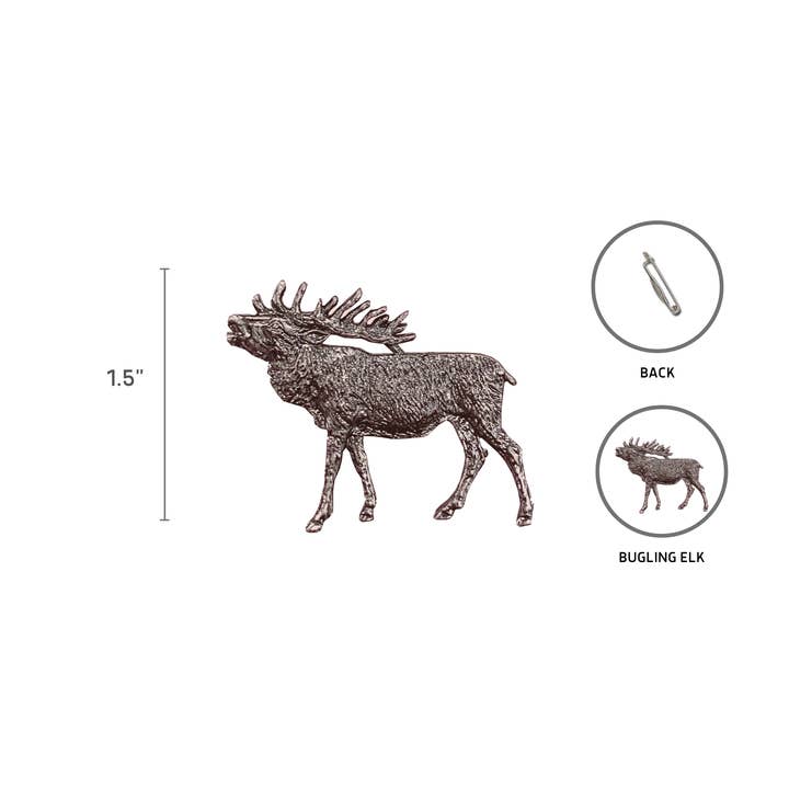European Heritage Gifts - Vente Épinglettes/boutons - Épinglette à chapeau Oktoberfest Bugling Elk en métal1