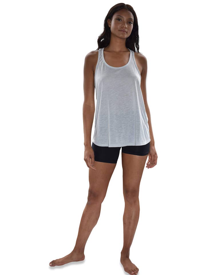 I-Wear Brands - Venta al por mayor Camiseta sin mangas - Mujer - Pack de 5 playeras sin mangas para mujer con espalda cruzada, de Poly-Slub Burnout