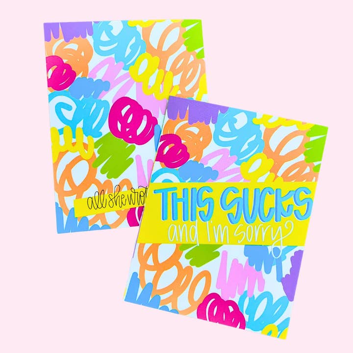 Note Card - This Sucks and I'm Sorry for wholesale by All She Wrote Notes