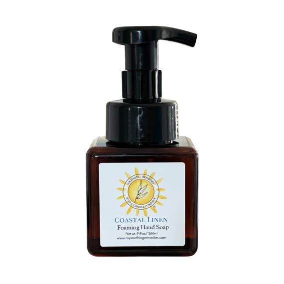 Kystlinneduftende skumhåndsæbe for engroshandel hos Soothing Remedies Soap and Candle Company