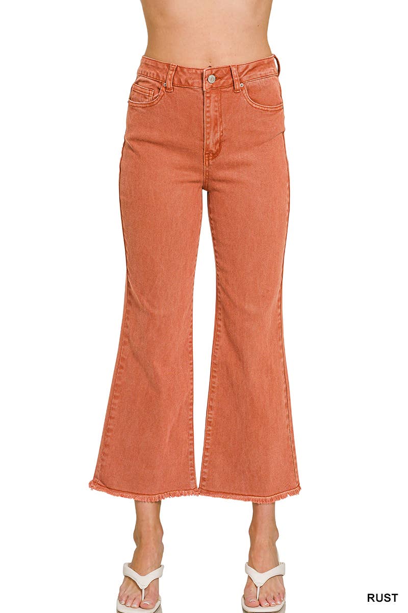 Vanilla Monkey - Vente Pantalon – femme - Pantalon taille haute et ourlet effiloché délavé à l'acide16