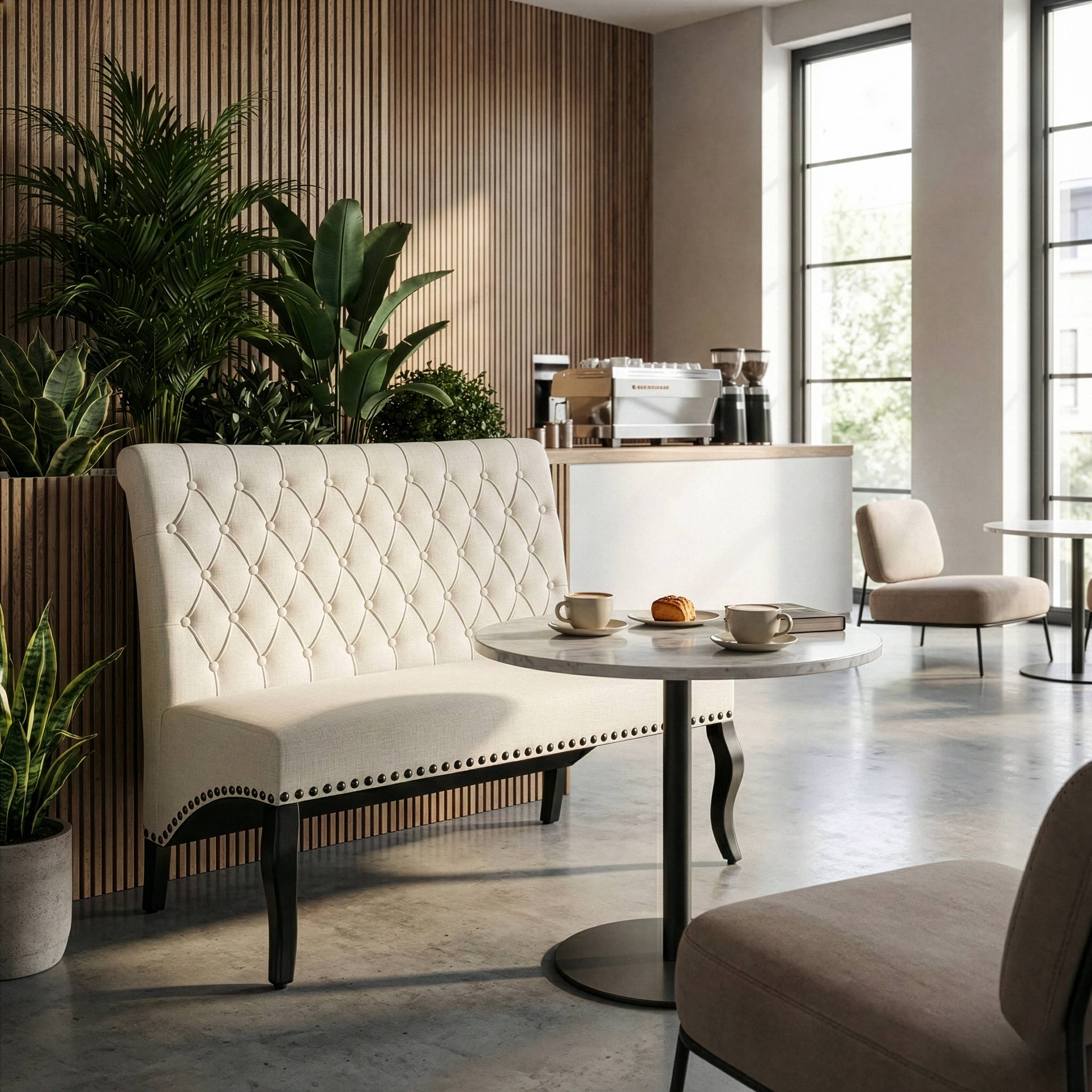 Glamour Home - Wholesale Sofa - Alisa Beige Upholstered Loveseat with Button Tufting8