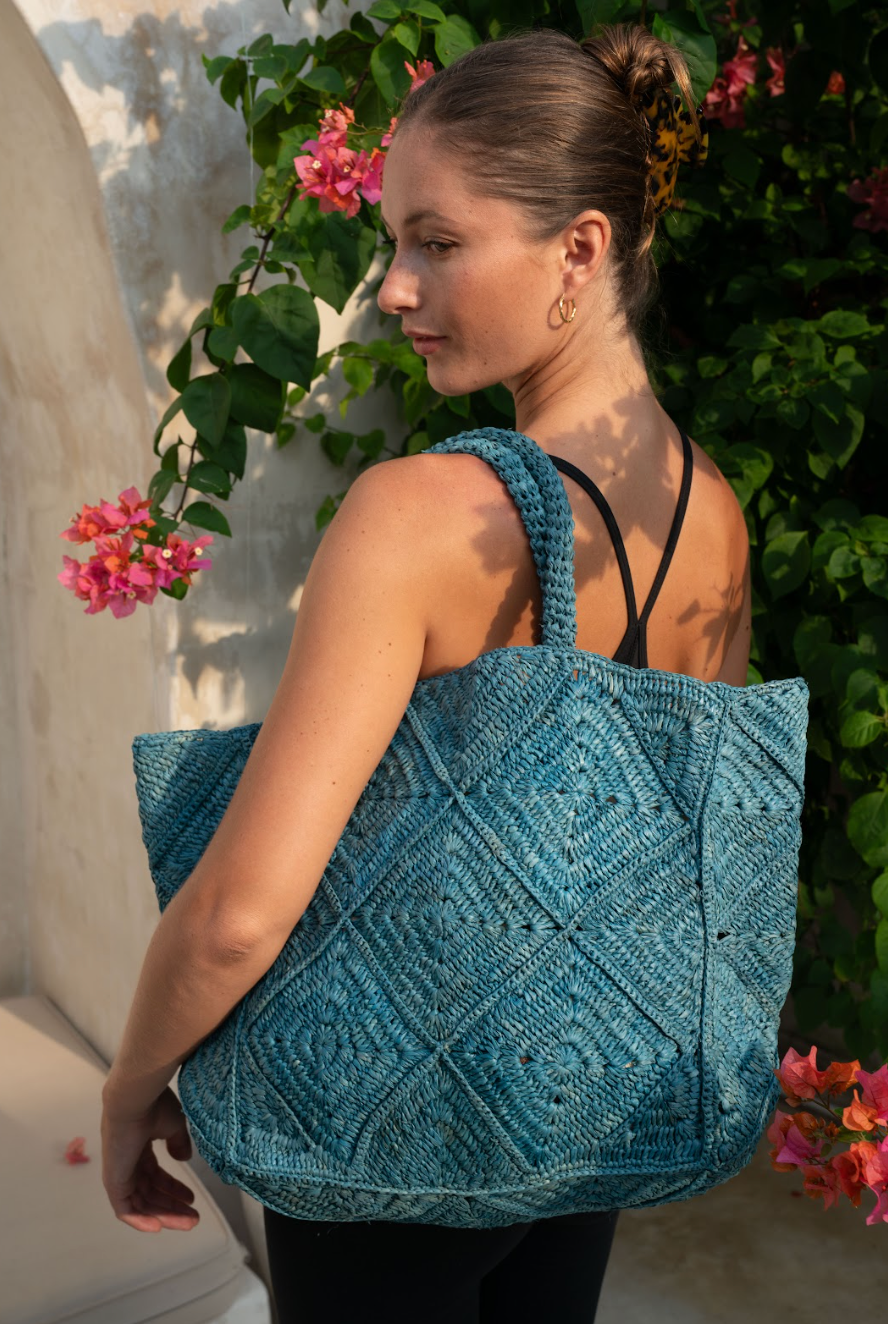 ZanatanyConcepts - Vente Tote bag – femme - Sac Cabas en Raphia Nico10