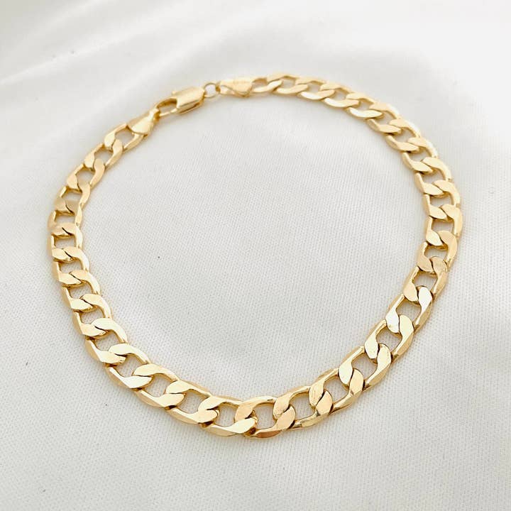 Dickes kubanisches Gliederfußkettchen, mit 18 Karat Gold gefülltes kubanisches Fußkettchen, Gold für den Großhandel von Housegoldjewelry