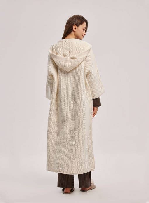 NAP – Cardigan - Mulher por atacado – Cardigã de ponto com capuz com palangre5