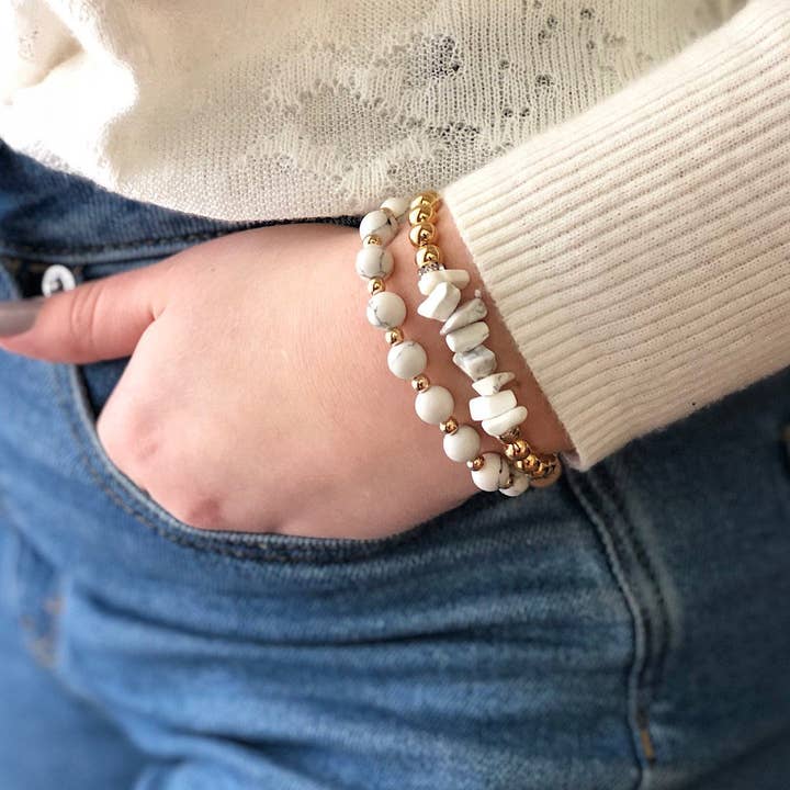 Beaded Gemstone Chip Bracelet for wholesale by Isabelle Grace Jewelry