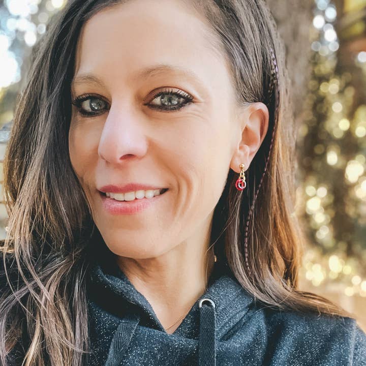 Red Gold Phish Donut Earrings ~ Small for wholesale on Faire1