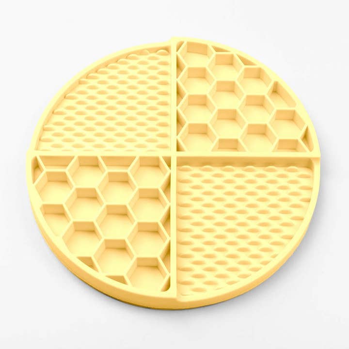 Bailey and Coco – wholesale Pet food mat – Dog – Dog Lick Mat - Buttercup Yellow: Perfect for Anxiety & Dental Health