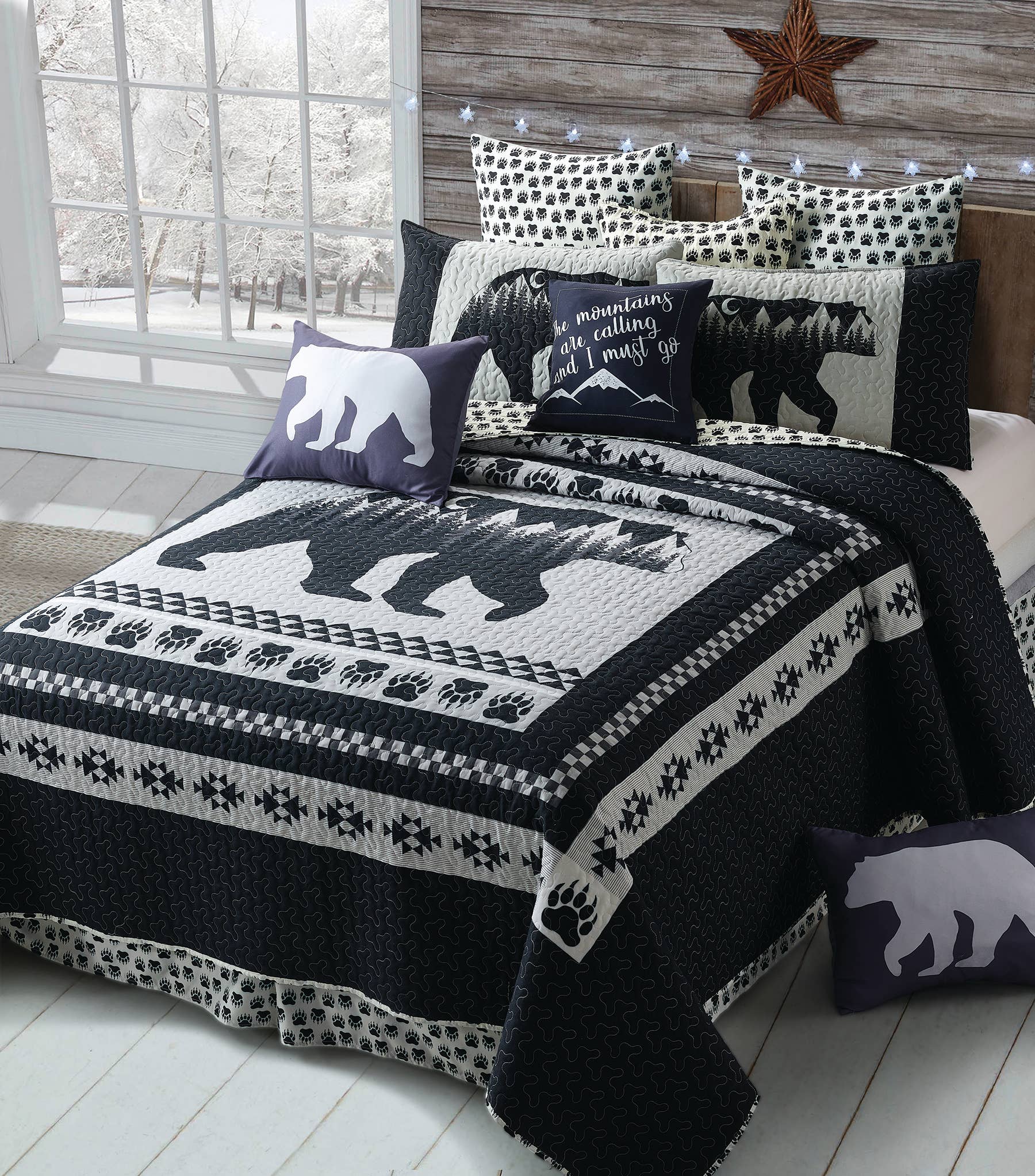Duke Imports - Wholesale Bedding Set - "Moon Bear" Designer Microfiber Quilt Set