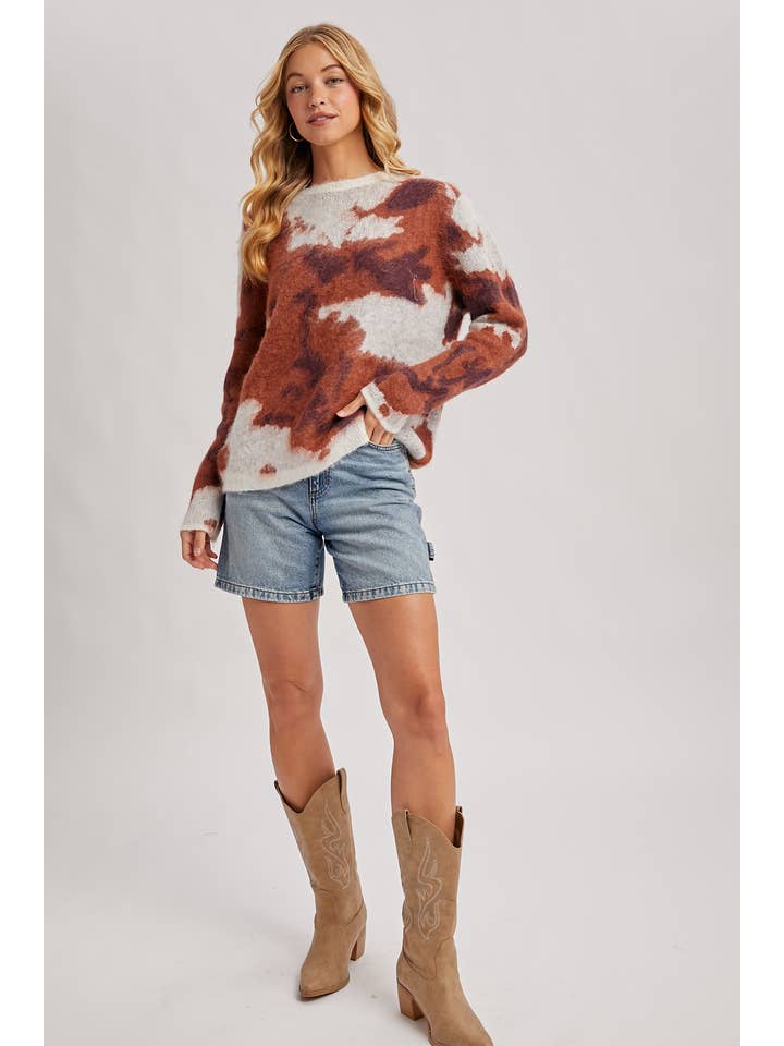 Peace Love Line – Engroshandel Pullover - Dame – PL9026 - BATIK-FUZZY STRIKTRØJE PULLOVER5