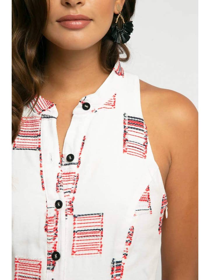 Eva Franco - Wholesale Dress - Women's - Kitty cotton shirt Dress - Red Velvet Cake2