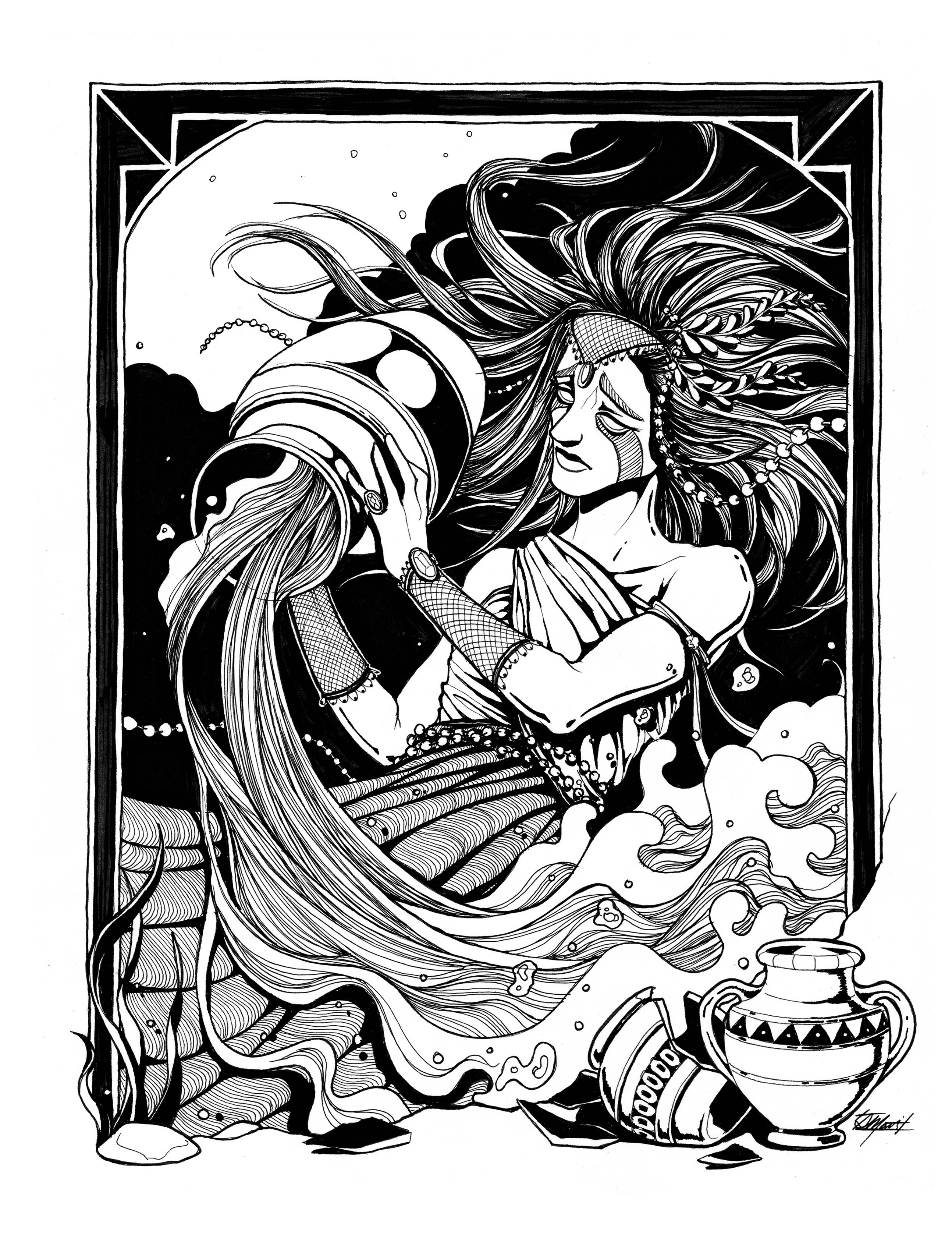 Indi Martin Art - Wholesale Coloring & Activity Book - Adult - Coloring Book: Villains & Villagers - Fantasy Characters3