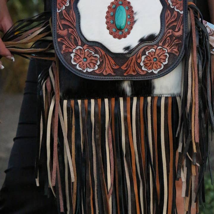 Haute Southern Hyde - Vendita all'ingrosso Borsa a tracolla - Donna - Borsa western in pelle bovina Jessie Jane (con frange)