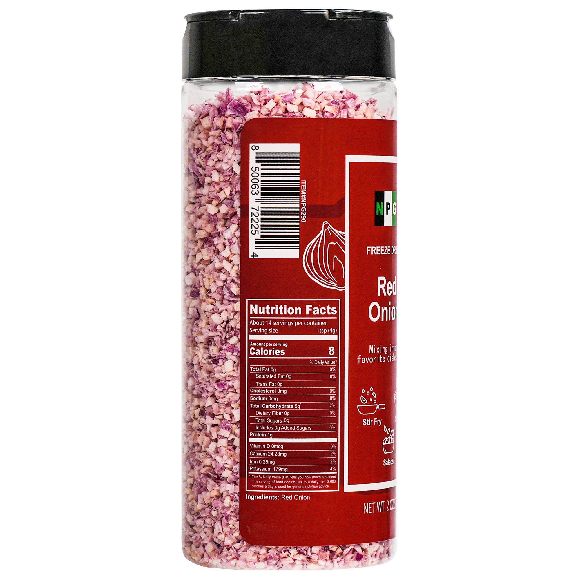 Natural Plus Green - Wholesale Dried/dehydrated vegetables - NPG Freeze-Dried Red Onion 2 Oz1