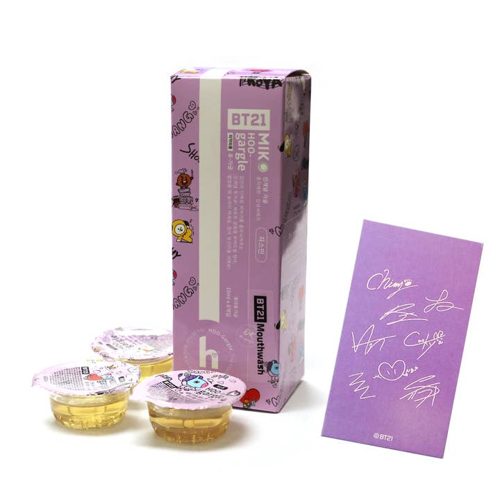 Tomnada - Wholesale Mouthwash - 8 Cup BT21 Hoo Mouthwash Set Single Size, Alcohol-Free1