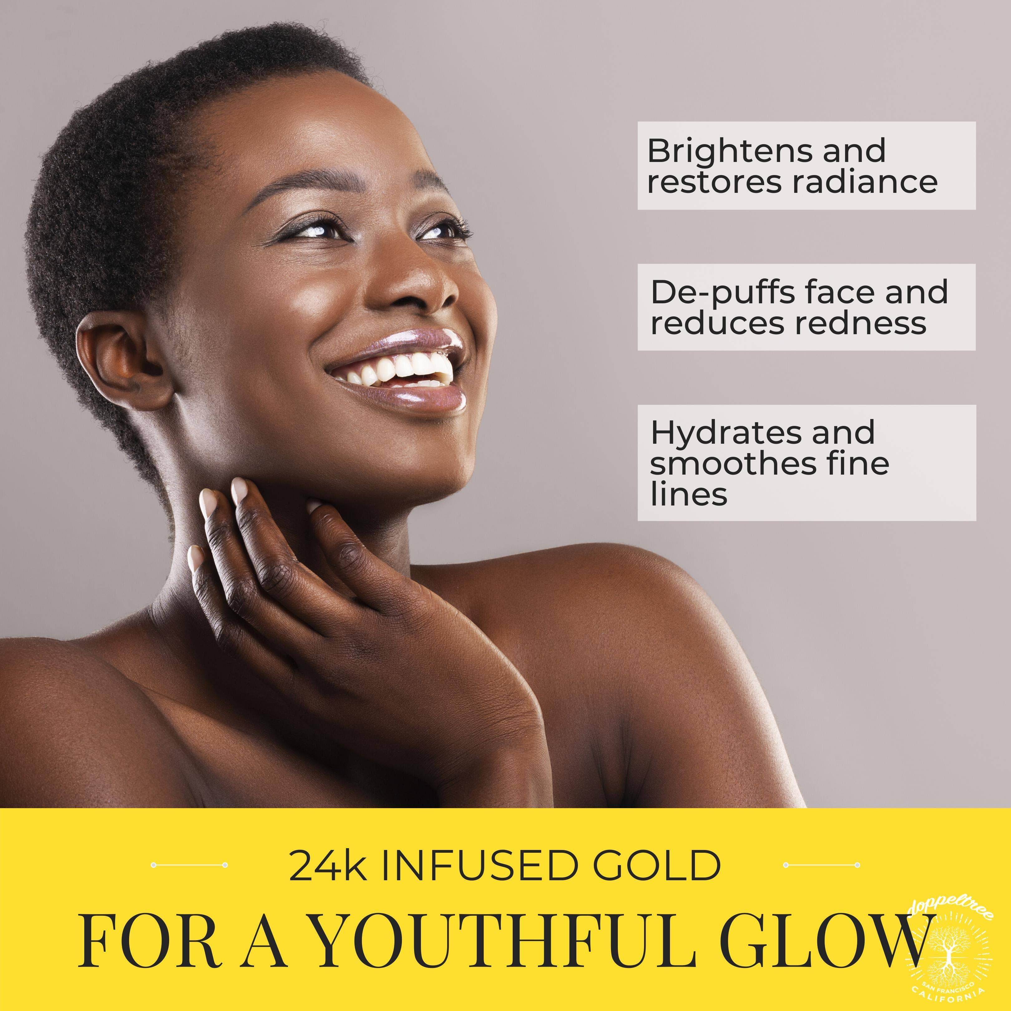 Doppeltree - Vente Masque pour le visage - Masque facial anti-rides et rajeunissant en or (5 masques)2