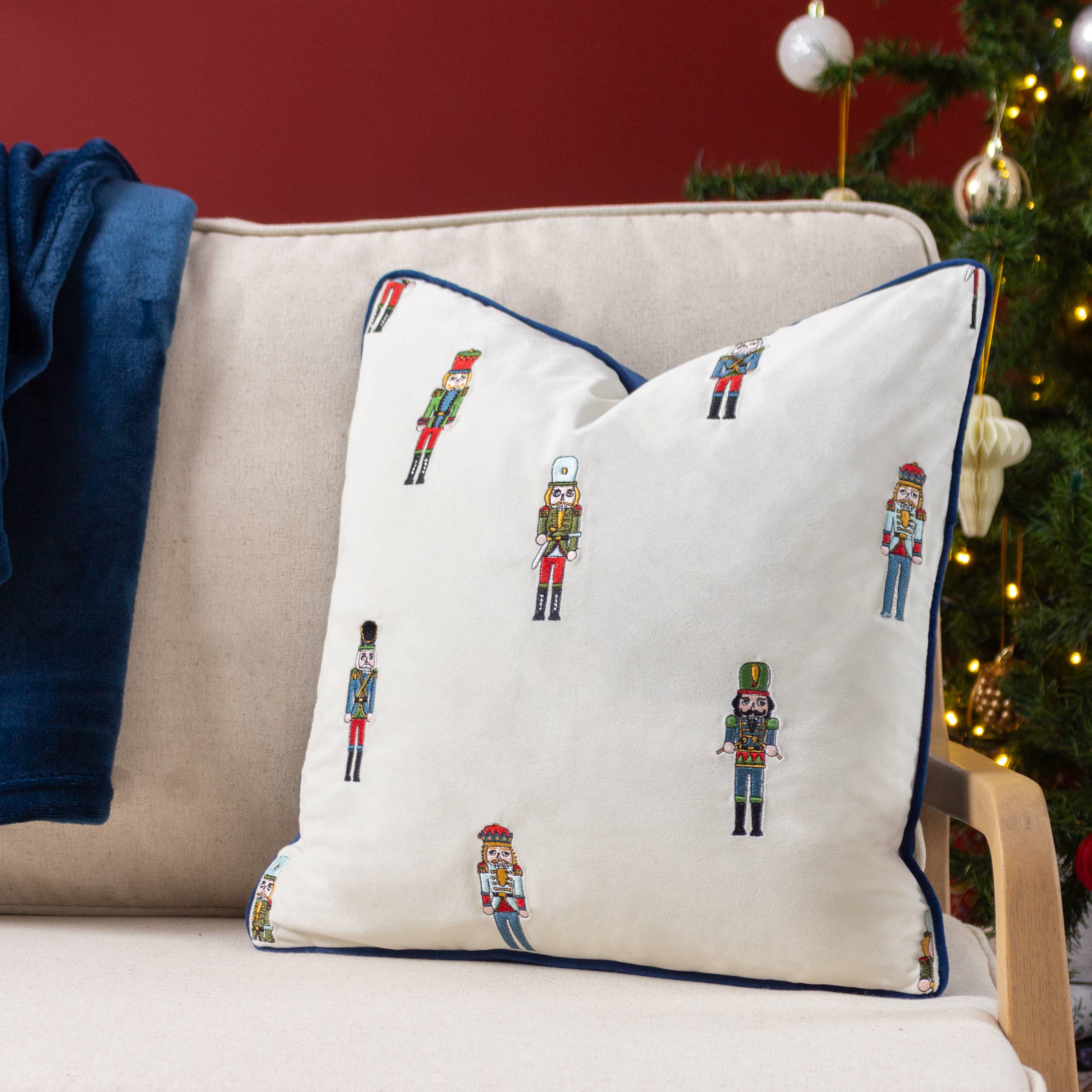 Nutcracker Christmas Cushion Cream for wholesale on Faire0