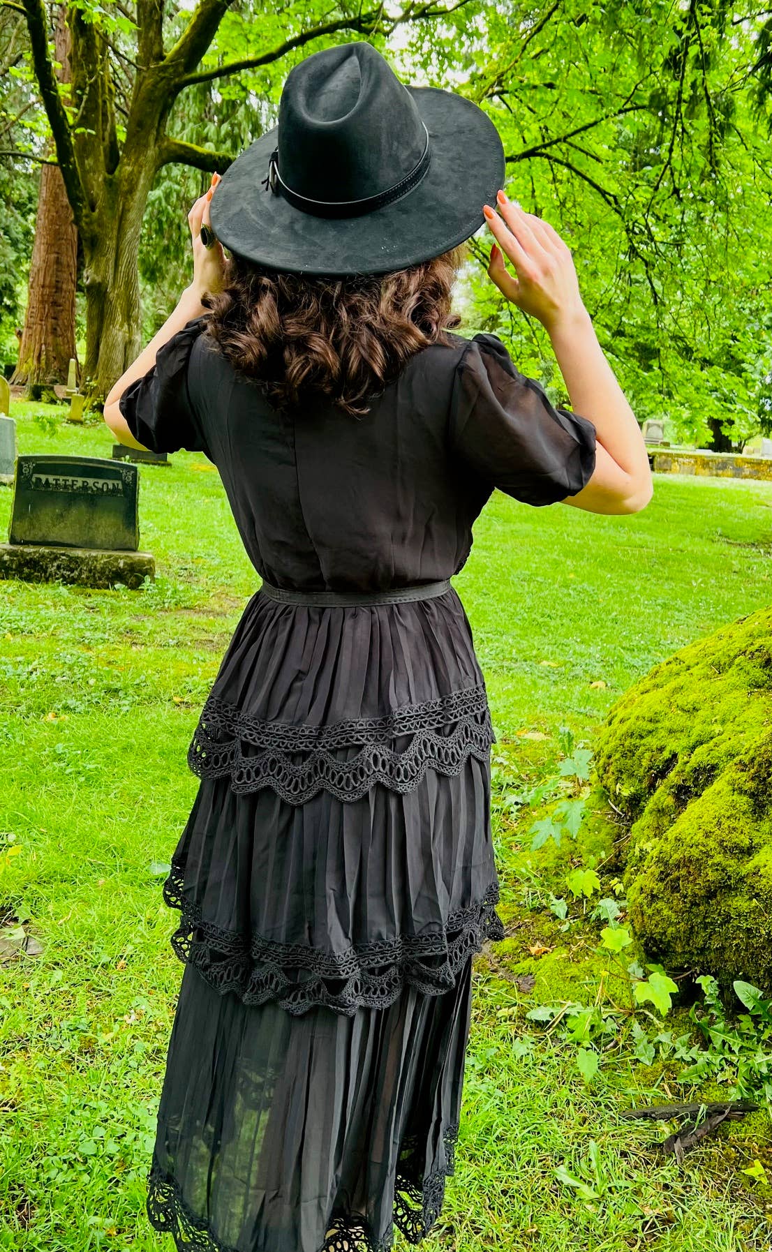 Witchwood Bags - Wholesale Dress - Women's - Annabel - Romantic Cottage Goth Tiered Dress - READY TO SHIP3