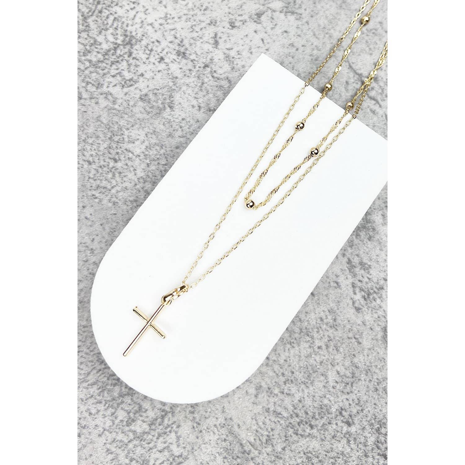 JHP Collection - Wholesale Pendant/Charm Necklace - MSNK122164 - Trendy Cross Pendant Necklace7