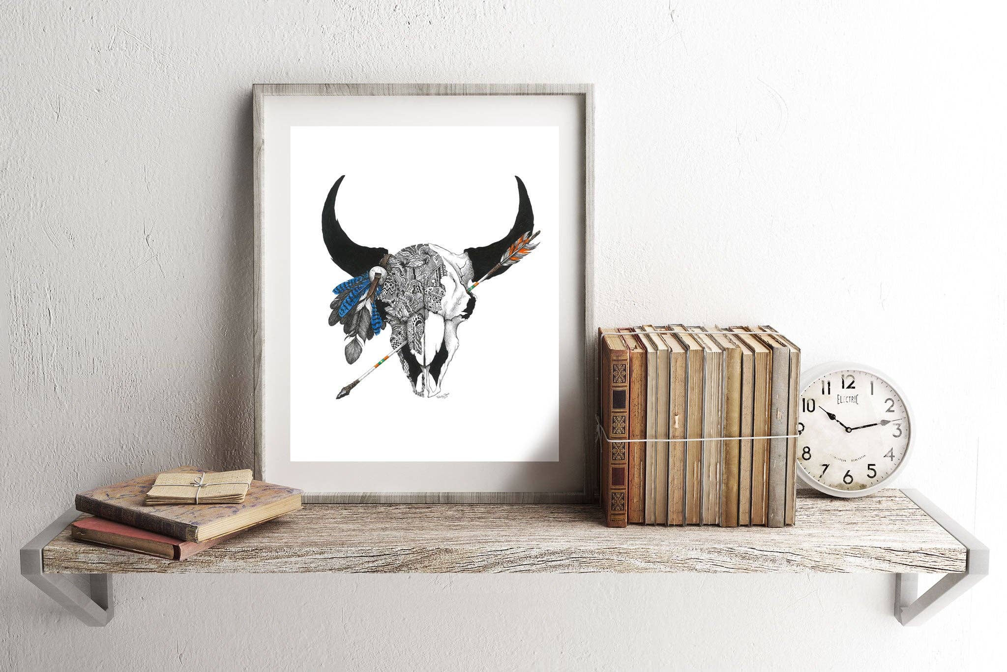 FJ Creations - Wholesale Art Print - Courage (Bison Skull) - Fine Art Print5