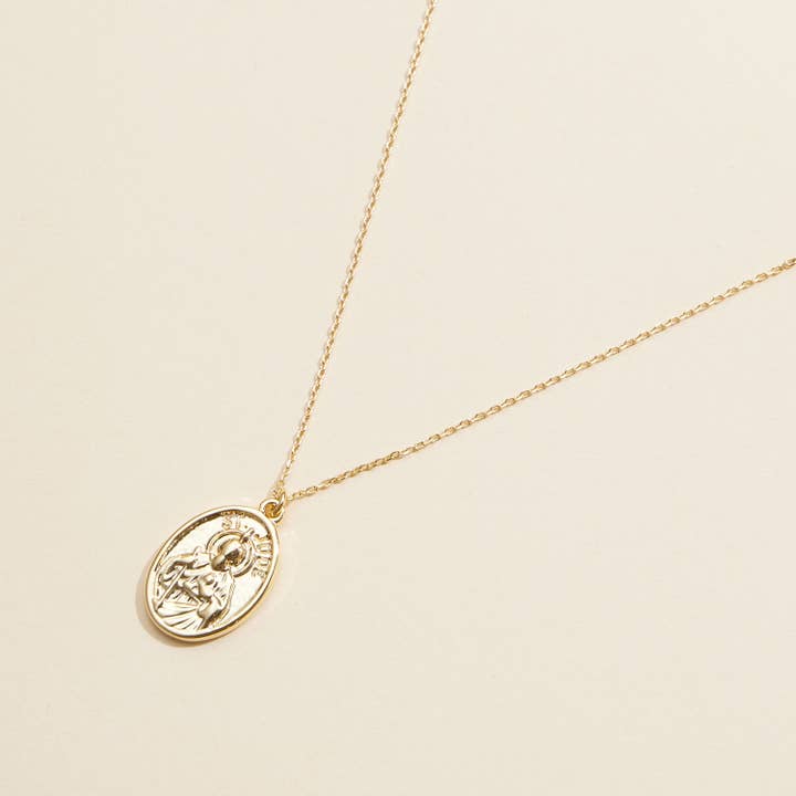 Coin Charm Gold Dip Short Necklace - Delicate Chain for wholesale by Lilla Haven