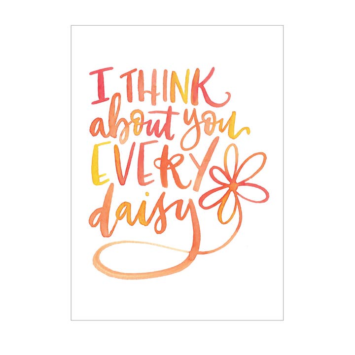 Katie Elizabeth Lettering - Wholesale Love Card - Daisy greeting card