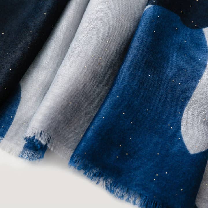 Funkyrel® Atzbranding Limited - Wholesale Scarf - Women's - Scarvii - Abstract Art Scarf with Gold Foil & Glitter15